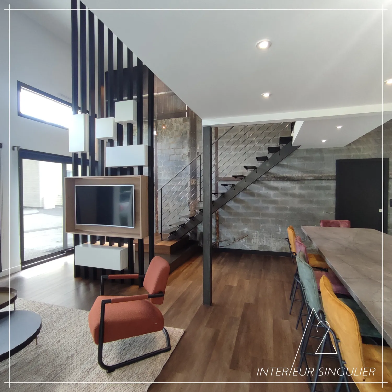 decoration salon louverne
