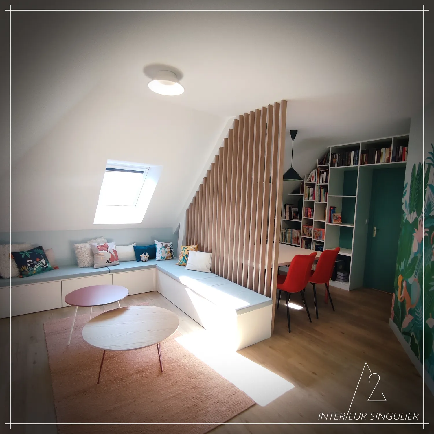 decoration salon louverne