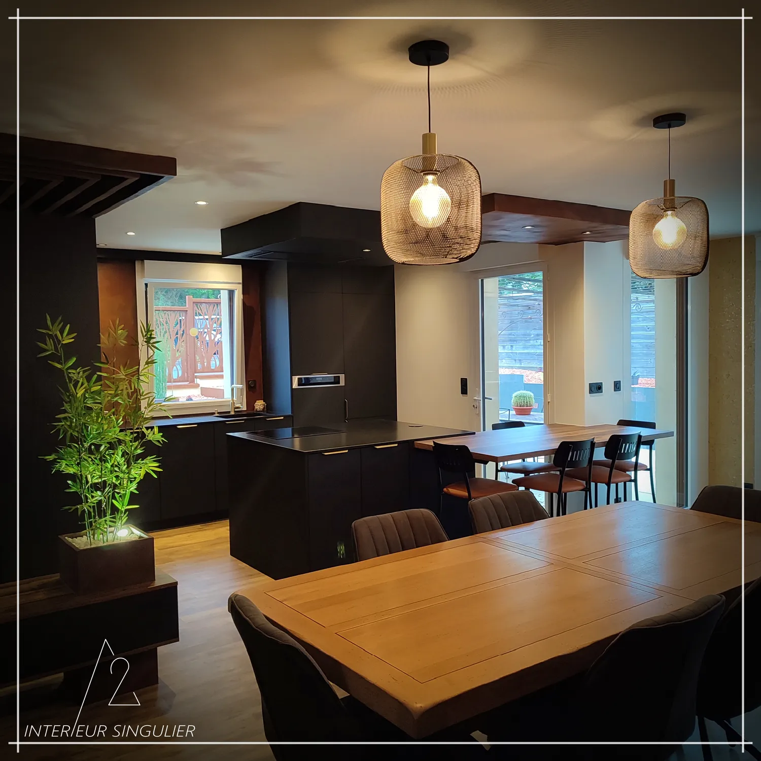 decoration salon louverne